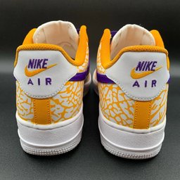 Crackle Pattern Orange Purple Custom Air Force 1 - view 3