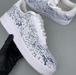Splatter Blue Gray Custom Air Force 1