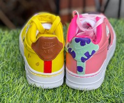 SpongeBob Theme Baby Pink and Yellow Custom Air Force 1 - view 3