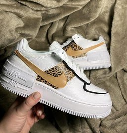 Leopard Print Gold Custom Air Force 1