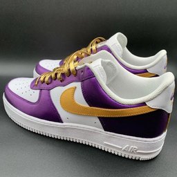 Elegant Purple Gold White Design Custom Air Force 1 - view 3