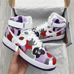 Camouflage Pattern Purple Red Custom Air Force 1 - view 2