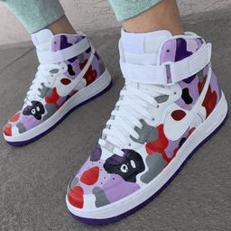 Camouflage Pattern Purple Red Custom Air Force 1 - view 3