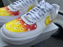 LV Drip Pattern Red Yellow Custom Air Force 1 - view 2