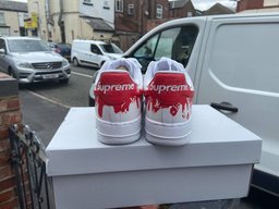 LV Drip Pattern Red Yellow Custom Air Force 1 - view 4