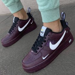 Crocodile Pattern Burgundy White Custom Air Force 1 - view 3