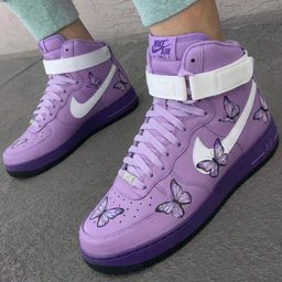 Butterflies Lilac White Custom Air Force 1 - view 3