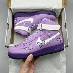Butterflies Lilac White Custom Air Force 1 - view 2