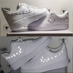 LV Pattern White Custom Air Force 1