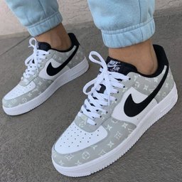 LV Pattern Black Grey Custom Air Force 1 - view 3
