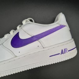 Simple Green and Purple Custom Air Force 1 - view 3