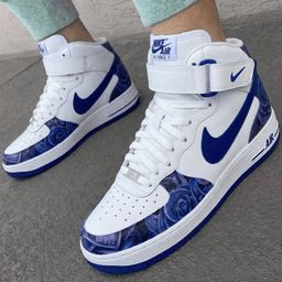 Rose Pattern Blue Purple Custom Air Force 1 - view 3