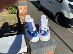 Cartoon Pattern Blue Purple Custom Air Force 1 - view 2