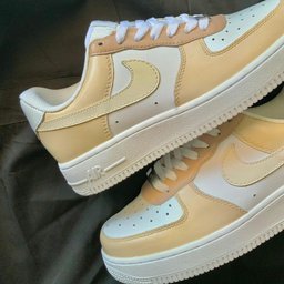 Plain Apricot White Custom Air Force 1 - view 2