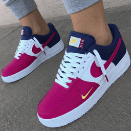 Simple Design Pink Navy White Custom Air Force 1 - view 3