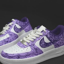 Marble Pattern Purple White Custom Air Force 1 - view 2
