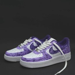 Marble Pattern Purple White Custom Air Force 1