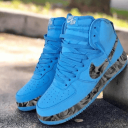 Rose Pattern Blue Custom Air Force 1 - view 2