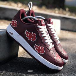 Naruto Clouds Maroon White Custom Air Force 1