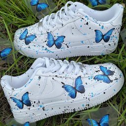Butterflies Blue Black Custom Air Force 1