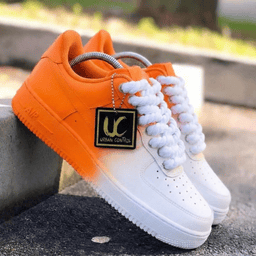 Gradient Orange White Custom Air Force 1 - view 2