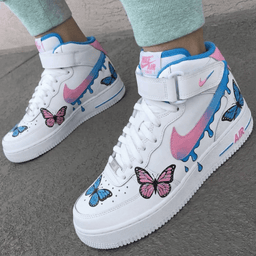 Butterflies Pink Blue Custom Air Force 1 - view 3