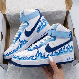 Flame Baby Blue Navy Custom Air Force 1 - view 2