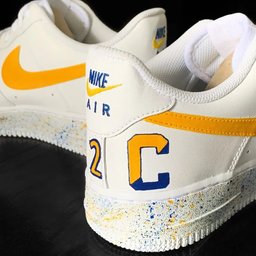 Speckled Design Yellow Blue Custom Air Force 1 - view 2