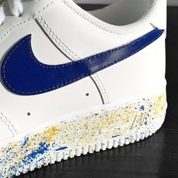 Speckled Design Yellow Blue Custom Air Force 1 - view 3