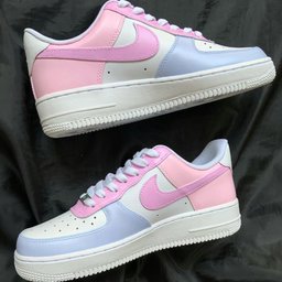 Pastel Baby Pink Baby Blue Custom Air Force 1 - view 2