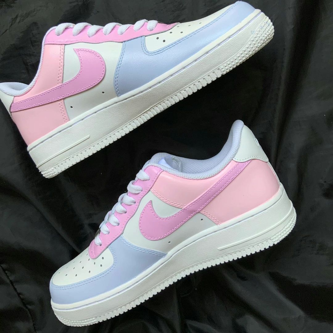 Pastel Baby Pink Baby Blue Custom Air Force 1