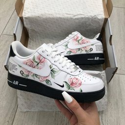 Rose Pattern Pink Green Custom Air Force 1 - view 2