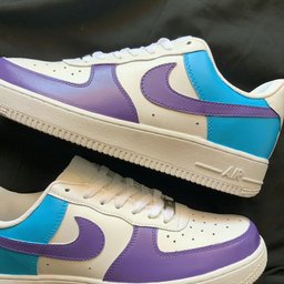 Purple with Teal Accents Custom Air Force 1 - view 3