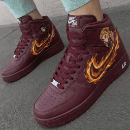 Demon Slayer Theme Maroon Custom Air Force 1 - view 3