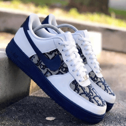 LV Pattern Navy Custom Air Force 1 - view 2