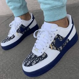 LV Pattern Navy Custom Air Force 1 - view 3