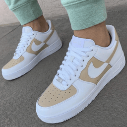 Beige and White Custom Air Force 1 - view 3