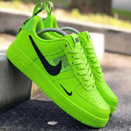 Neon Green Black Custom Air Force 1 - view 2