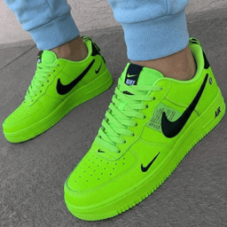 Neon Green Black Custom Air Force 1 - view 3