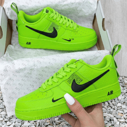 Neon Green Black Custom Air Force 1