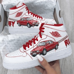 Car Pattern Red Custom Air Force 1 - view 2