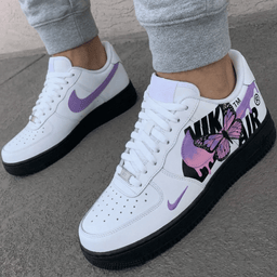 Butterfly Purple Pink Custom Air Force 1 - view 3