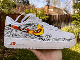 Naruto Theme Orange Black Custom Air Force 1 - view 2