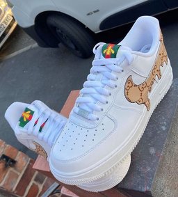 GG Pattern Brown Custom Air Force 1 - view 2