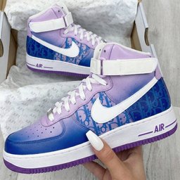 Dior Pattern Baby Purple Blue Custom Air Force 1 - view 2