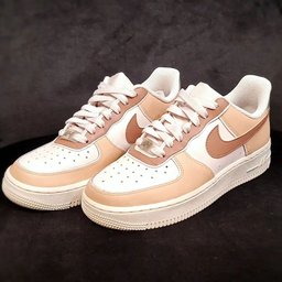 Beige and Brown Custom Air Force 1 - view 2