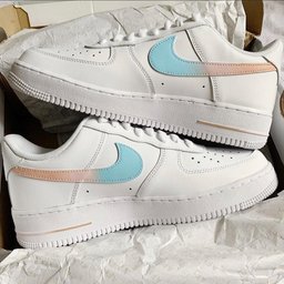 Pastel Blue and Pink Custom Air Force 1