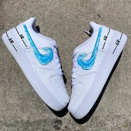 Wave Blue Custom Air Force 1 - view 2