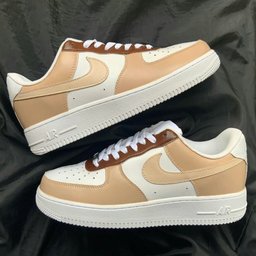 Beige Brown Dual Tone Custom Air Force 1