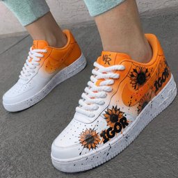 Sunflower Orange White Custom Air Force 1 - view 3